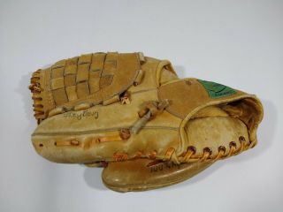 Vintage Hurricane Chuck Worth Autograph Model Leather Baseball Glove D51 - 214 Lh