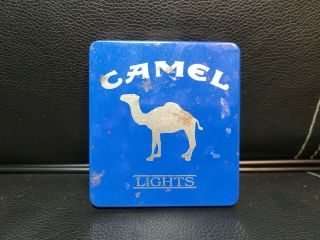 Vintage Tobacco Camel Lights Metal Cigarette Case Made In Germany