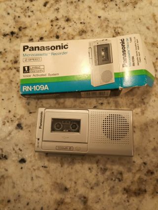 Panasonic Rn - 109a Microcassette Recorder 2 Speed Voice Activated Vintage R2