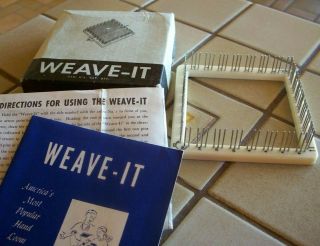 Vintage Donar Weave It 4 " Loom & Instructions & Box