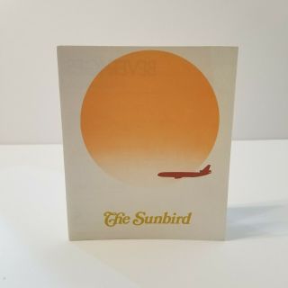 Vintage United Airlines " Sunbird " In - Flight Menu,