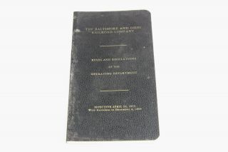 1964 Rules And Regulations - Vintage Baltimore Ohio Railroad Company Issued Book