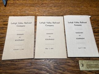 3 - Lehigh Valley Railroad Company: Summary Of Equipment.  1945,  1947,  1948