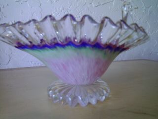 VTG Murano Art Glass Candy Dish Bowl Bird Hand Blown Italy 2