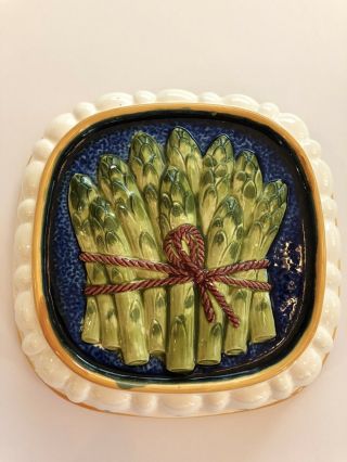 Vintage Ceramic Wall Hanging Plaque (mold) Asparagus