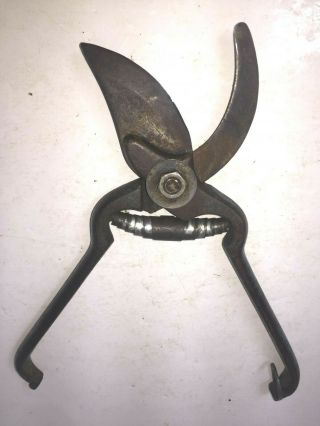 Vintage Hand Pruning Garden Shears Spring Tru - Test All Metal Tool Snips 3
