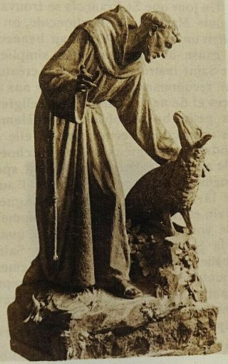 Vintage French Prayer Holy Card St Francis Of Assisi Saint Francois D 