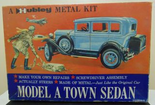 Vintage Hubley Model Kit 857k - 300 Hubley Ford Model A Town Sedan Die Cast Metal