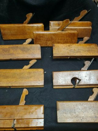 9 Antique Wood Molding Hand Planes Auburn,  Graham,  Bartlett Ohio,  Etc