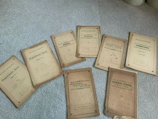 8 Old Vtg Antique Accounting Ledger Books 1900 - 1901 Expenses Income Costs Store