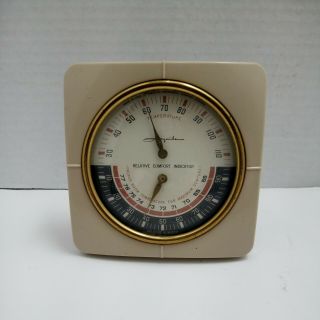 Vintage Airguide Thermometer Humidistat Made In Chicago Usa