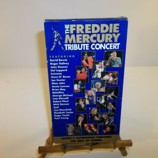 Vintage Vhs The Freddie Mercury Tribute Concert Queen 175 Min