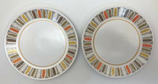 Vintage Noritake Progression Mardi Gras 9019 Two Bread Plates 6 - 1/4”