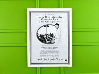 Vintage 1933 South Bend Lathe How To Bore Rebabbitted Connecting Rods