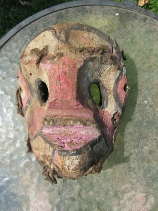 Carved Antique Wooden Native American Indian Northwest Coast Mask