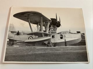 Saunders Roe Saro London Flying Boat.  1939 Vintage Photo.