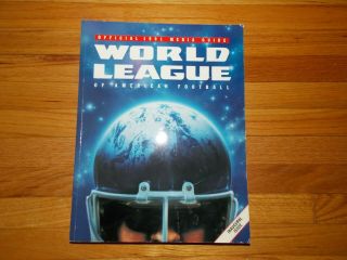 World League Of American Football - Offcial 1991 Media Guide