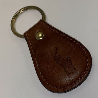 1970’s Polo Ralph Lauren Brown Leather Keychain Vintage