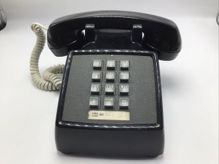 Vintage Western Electric Bell System Phone Push Button 2500dm Black Land Line