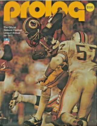 Prolog The National Football League Annual 1973 Hb