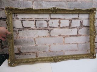 Old Picture Frame Large Gold Fits A 32 " X 18 Inch Painting