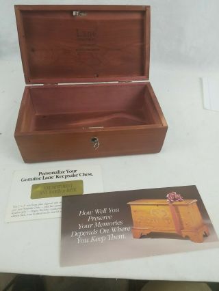 Vtg Lane Cedar Chest Miniature Salesman Sample Jewelry Trinket Wood Box,  Chicago