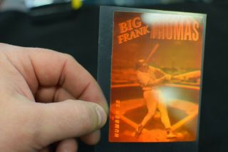 VTG Polaroid 3 - D 90 ' s Holograms Prototypes - Frank Thomas - Baseball 2.  5 X 3.  5 
