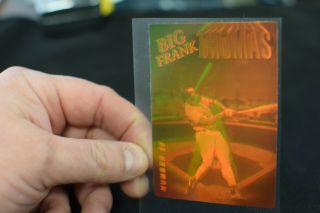 VTG Polaroid 3 - D 90 ' s Holograms Prototypes - Frank Thomas - Baseball 2.  5 X 3.  5 