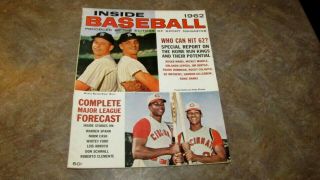 1962 Inside Baseball - York Yankees Mickey Mantle Roger Maris Frank Robinson