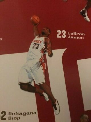 2003 - 04 Lebron James Cleveland Cavaliers Rookie Poster Arena Giveaway