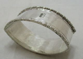 Antique Liberty & Co Sterling Silver Arts Crafts Napkin Ring,  1939,  33g