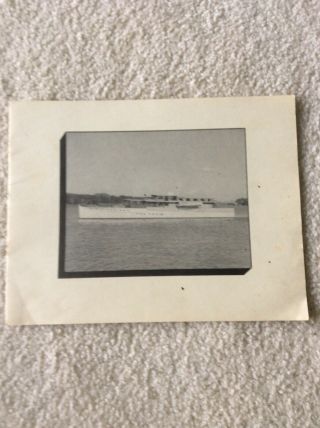 Vintage Sales Brochure For 90’ Yacht That Was Located In Charlevoix J.  L.  Emmons