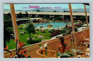 Las Vegas Nv,  Sahara Hotel Swimming Pool Patio,  Vintage Nevada 1960 