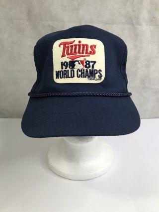 Vintage Minnesota Twins 1987 World Series Champions Snapback Hat