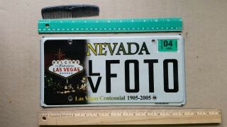 License Plate,  Nevada,  Las Vegas Vanity: Lv Foto,  Photo,  Las Vegas Photographer