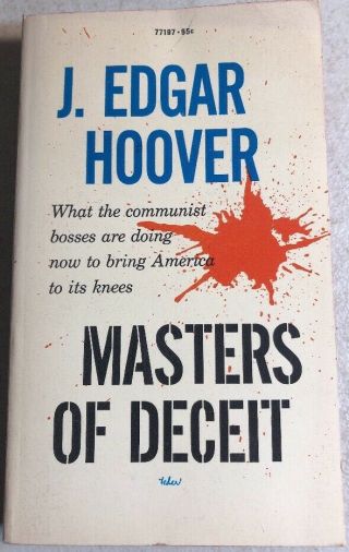 Masters Of Deceit By J.  Edgar Hoover 1970 - 29th Printing Vintage Paperback