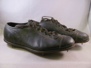 Antique Vintage Rawlings Fleetfoot Mens Leather Baseball Football Cleat Shoe 10 "