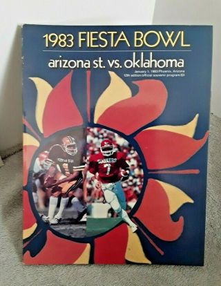 1983 Fiesta Bowl Program Arizona State Vs Oklahoma Sooners January 1 1983 Ncaa