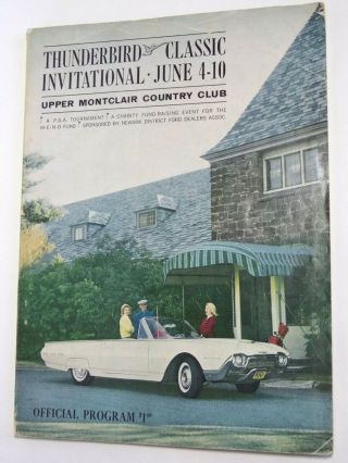 Vintage 1962 Thunderbird Classic Golf Tournament Program Upper Montclair Cc