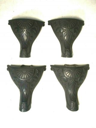 Wonderful Antique Cast Iron Stove Legs Set Of 4