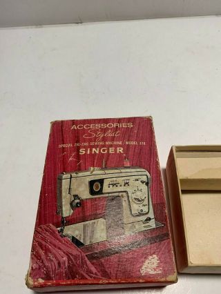 Vintage Singer Stylist Zig - Zag Attachment Sewing Machine Attachments Model 478