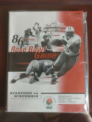 2000 Rose Bowl Program Wisconsin Vs Stanford