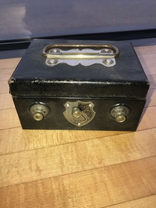 Vintage Dial Savings Bank Safe Metal Cash Box Made In Japan