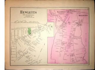1873 Beers Map of North Hempstead,  Long Island,  York 2