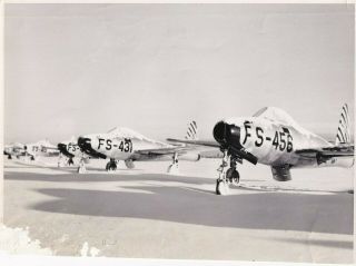 Ja3 Vintage Military Airplane Photo 8x10 F - 84c Thunderjets 60th Fighter In Snow