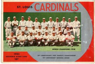 1951,  June 27,  St.  Louis Cardinals Vs.  Chicago Cubs.  Scored.