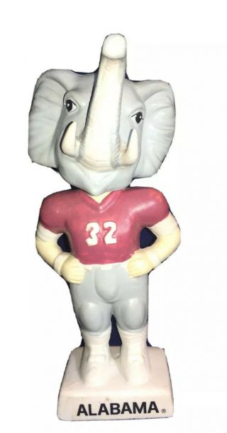Vtg Alabama Crimson Tide Porcelain Bobble Head Elephant Mascot Bpi 1995 Edition