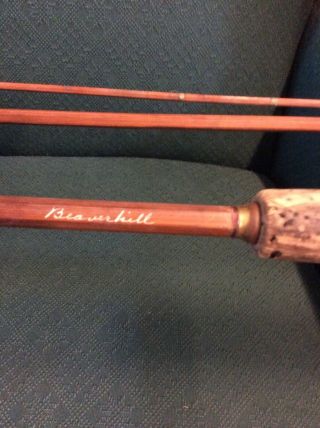 Vintage Tonkin Cane Beaverkill 8’6” 3 Pc Bamboo Fly Rod