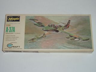 Vintage Hasegawa 1:72 Cessna A - 37a Model Airplane Kit - Made In Japan