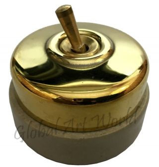 Vintage Re - Created Plain Brass Ceramic Stylish Dolly Switches Bp 02